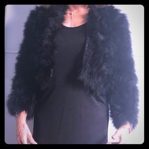 Ladies Black Ostrich Feather jacket